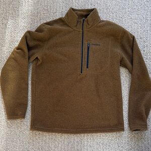 Simms Men’s Medium Chestnut Half Zip Sweater